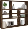 vidaXL Scaffale a muro in rovere fumé 90x16x78 cm Materiale Anteprima dell’immagine prodotto 3