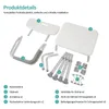 An exploded view of a shower stool's components, with labels and numbers indicating each part for assembly. Produktbild-Vorschau