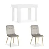 Table 90x60 cm en Bois Blanc Group Salle à Manger 2 Chaises Voir les images du produit 2