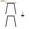 A product image showing two table leg frames and four adjustable feet. Produktbild-Vorschau