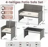 Zestaw mebli ogrodowych COSTWAY z polyratanu, meble Podgląd zdjęcia produktu 3