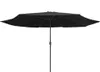 vidaXL Parasol avec mât métallique 390 cm noir Voir les images du produit 1