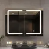 Armadio a specchio per bagno con illuminazione 80x16x60cm Anteprima dell’immagine prodotto 7