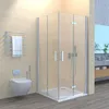 Duschkabine 80x120x185 cm Falttür, Duschabtrennung Produktbild-Vorschau 9