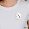 Huuraa Button Geist Comic 25mm rund mit Sicherheitsnadel Produktbild-Vorschau 2