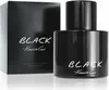 A black perfume bottle and its packaging are displayed against a white background. Produktbild-Vorschau