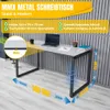 MMX METAL Schreibtisch aus Metall, Hellgrau farbene Platte Produktbild-Vorschau 2