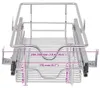 vidaXL Vestavná zásuvka Výsuvný koš 2 ks Stříbrná 300 mm Náhled obrázku produktu 3