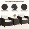Yaheetech 3-tlg. Gartenmöbel Set aus Polyrattan, inkl. 2 Produktbild-Vorschau 5