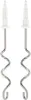 Two silver whisk attachments with white plastic tops, isolated on a white background. Produktbild-Vorschau