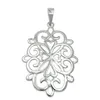 Anhänger 27x19mm filigrane Blume glänzend rhodiniert Silber Produktbild-Vorschau 1