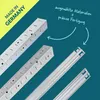 Close-up view of metal shelving components with text overlays indicating origin and quality. Produktbild-Vorschau