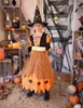 Hexen-Kinderkostüm für Halloween schwarz-orangefarben S 4-6 Produktbild-Vorschau 3