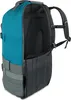 A backpack is shown from a side-open perspective, revealing its internal compartment. Produktbild-Vorschau