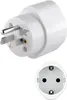 A white electrical adapter with US/Japan plug prongs on one side and a European socket on the other, shown from two angles. Náhled obrázku produktu