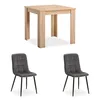 A dining table and two chairs are displayed against a white background. Voir les images du produit