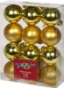 TrendLine Weihnachtskugeln bruchfest, langlebig Ø 4 cm gold Produktbild-Vorschau 1