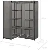vidaXL Eckkleiderschrank Grau 130 x 87 x 169 cm Náhled obrázku produktu 4