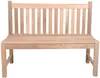 Teak Gartenbank SOLO 2-Sitzer 120 cm ohne Armlehne Produktbild-Vorschau