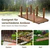 COSTWAY Drevený most s plastovým zábradlím, záhradný mostík Náhľad obrázku produktu 7