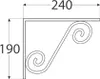 Regalhalter 240x190mm Regalträger Regalwinkel Wandkonsole Produktbild-Vorschau 7