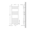 LuxeBath koupelnový radiátor Sahara, 500 × 1200 mm, černý, Náhled obrázku produktu 4