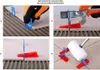 A collage of four images demonstrating the use of tile leveling spacers and wedges. Anteprima dell’immagine prodotto