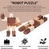 Robot Puzzle-S - 3D Puzzle - Knobelspiel aus Holz mit Produktbild-Vorschau 3