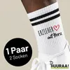 Huuraa Uni Socken Erzieher mit Herz 42/46 Black Baumwolle Produktbild-Vorschau 2