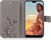 Handytasche für Huawei P20 Blumen Flip Cover Buchhülle mit Produktbild-Vorschau 3