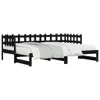 vidaXL Tagesbett Ausziehbar Schwarz 2x(90x200) cm Produktbild-Vorschau 1