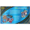 A marketing image for a Pokemon Ultra-Premium Collection featuring Mega Charizard X ex. The image displays the collection box, booster packs, cards, and accessories against a dynamic blue and black background with yellow accents. Produktbild-Vorschau