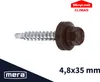 A single self-drilling screw with a brown hexagonal head and washer, presented on a white background. Produktbild-Vorschau