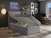 NORDELO Boxspringbett INCANTO 120x200 cm Grau Komplett-Set Produktbild-Vorschau 2