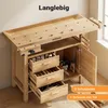 Wiltec Hobelbank 126 x 50 x 84 cm aus Holz, Werkbank bis Produktbild-Vorschau 8