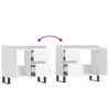 Two white cabinets side-by-side, with the right cabinet door open. Produktbild-Vorschau
