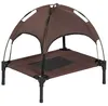 PawHut Erhöhtes Hundebett mit Baldachin Outdoor Kaffee 61 x Produktbild-Vorschau 1