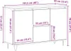 vidaXL Credenza bianca 101,5x35x70 cm Materiale a base di Anteprima dell’immagine prodotto 8