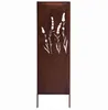 A decorative metal garden screen with a laser-cut design of grass stalks. Produktbild-Vorschau