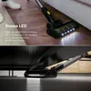 A vacuum cleaner head with LED lights is shown cleaning under furniture. Náhled obrázku produktu