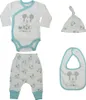 Disney Mickey Maus Baby 4 tlg Set Body Hose Lätzchen Mütze Produktbild-Vorschau 1