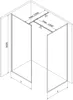 Mexen Kioto-XF Walk-In-Duschwand mit Rahmen 130 x 70 cm, Produktbild-Vorschau 7