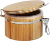 0,5 Liter Bambus-Holz Vorrats-Dose aromadicht Produktbild-Vorschau 3