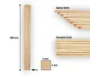 Holzstäbchen spitz vierkant 400x4x4 mm Grillspieße Produktbild-Vorschau 3