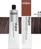 A tube of L'Oréal Majirel hair dye and its packaging are shown against a white background, with swatches of the hair color on either side. Náhled obrázku produktu