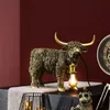formano Hochlandrind Lampe Stimmungslampe Antik-Goldfarben Produktbild-Vorschau 9