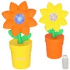 Seifenblasen Blumentopf gelb orange 13,5x31x15cm Kunststoff Produktbild-Vorschau 1