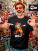 Herren T-Shirt Fasching Karneval Dabbing Clown Produktbild-Vorschau 2