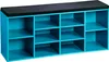 Schuhregal mit Bank türkis 103,5 x 48 x 29,5 cm Produktbild-Vorschau 8