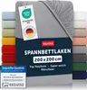 Blumtal Spannbettlaken 200x200 cm – Atmungsaktives Produktbild-Vorschau 1